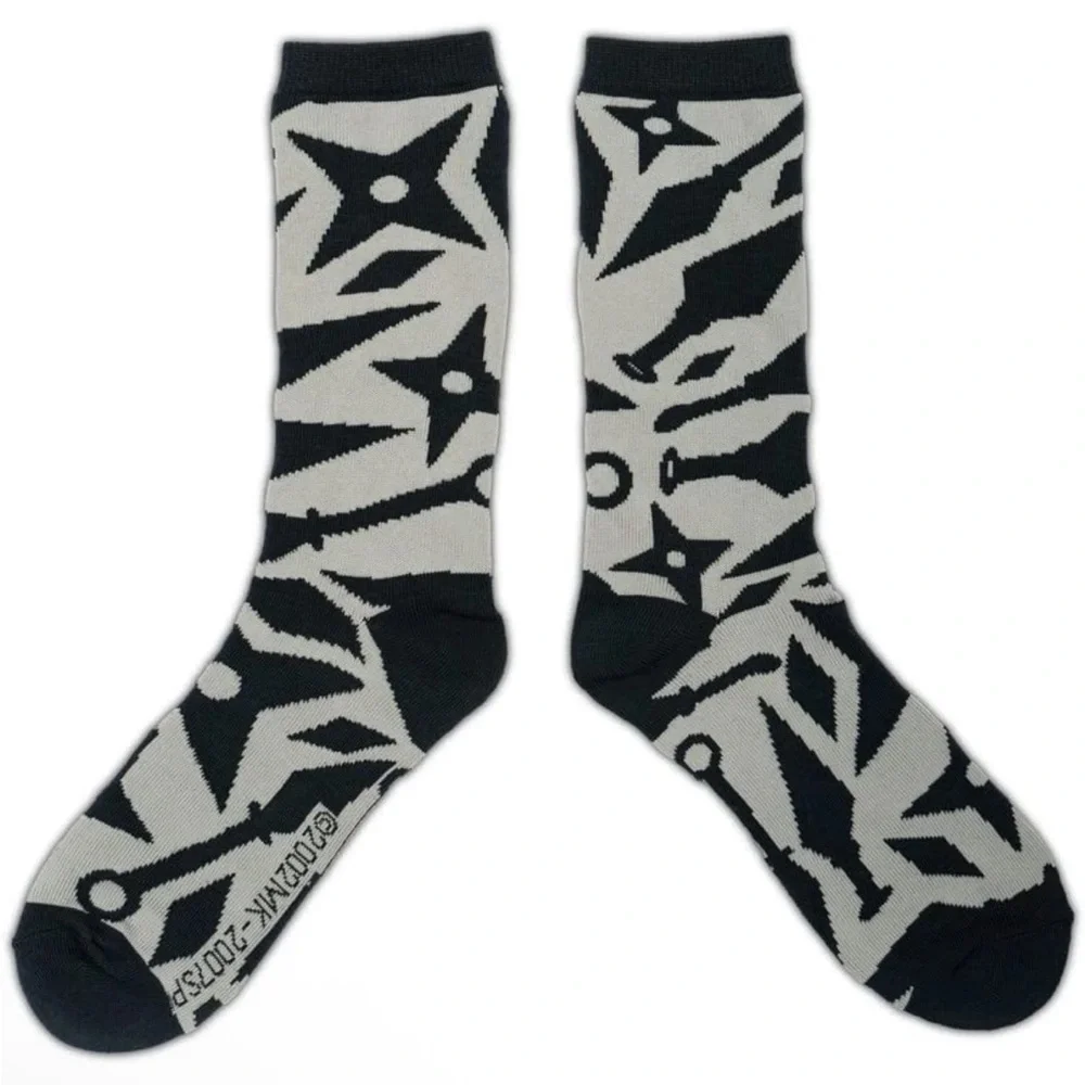 Naruto Shippuden Adult Anime Crew Socks Black/Gray